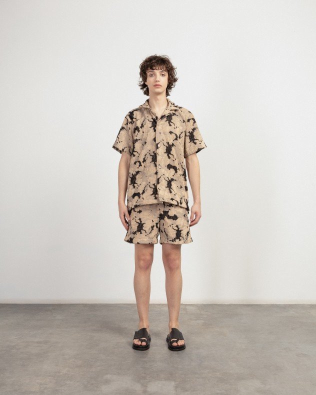 OAS 7003-105 Beige Short sleeve shirt - Beige