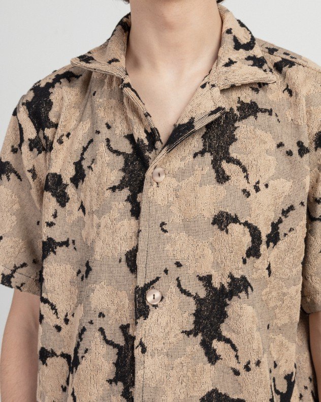 OAS 7003-105 Beige Short sleeve shirt - Beige