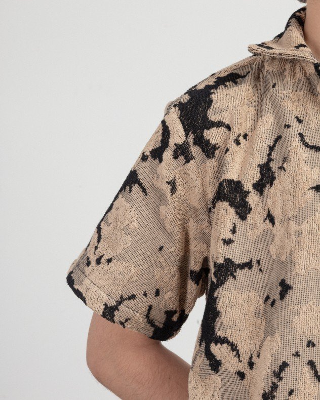 OAS 7003-105 Beige Short sleeve shirt - Beige