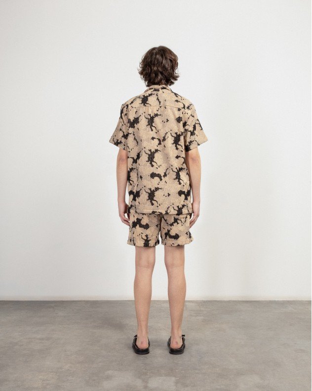 OAS 7003-105 Beige Short sleeve shirt - Beige