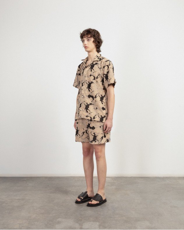 OAS 7003-105 Beige Short sleeve shirt - Beige