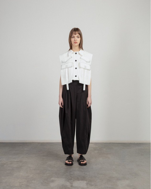 NU London Y2511021 White Sleeveless shirt - White