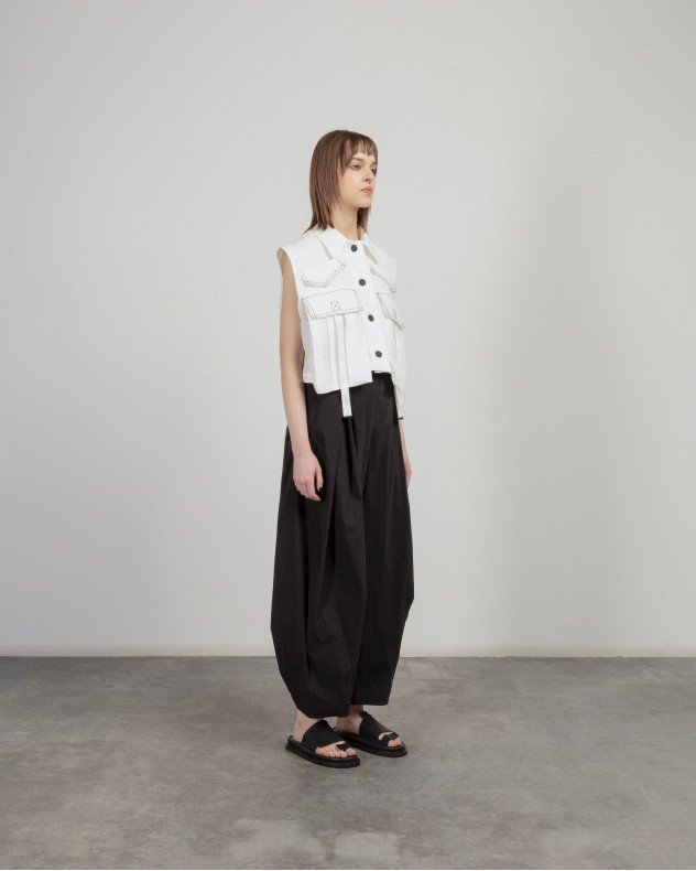 NU London Y2511021 White Sleeveless shirt - White