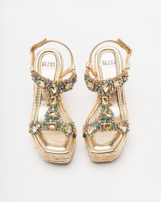 Gloss 4M005-6 Golden High Heeled sandals - Golden