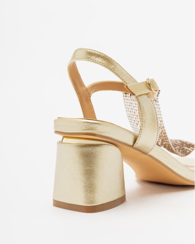 Gloss 4M005-3 Silver High Heeled sandals - Golden