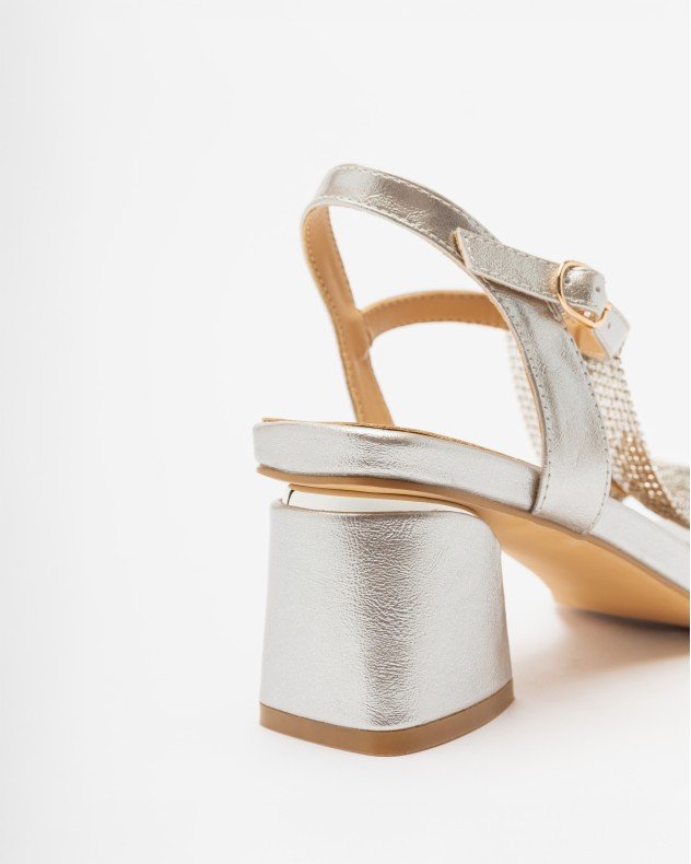 Gloss 4M005-3 Golden High Heeled sandals - Silver