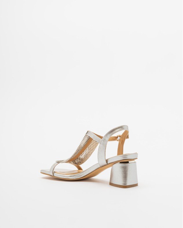 Gloss 4M005-3 Golden High Heeled sandals - Silver