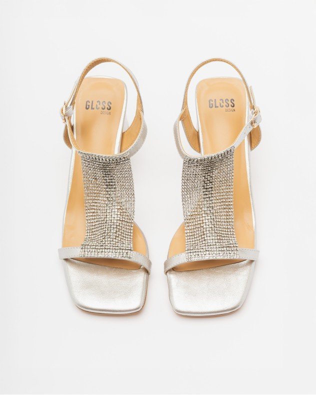 Gloss 4M005-3 Golden High Heeled sandals - Silver