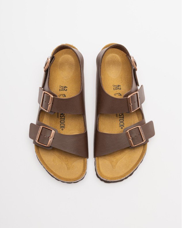 Birkenstock Milano BS Brown Sandals - Brown