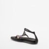Gloss 4M001-3 Silver Flat sandals - Black