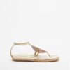 Gloss 4M001-3 Silver Flat sandals - Golden