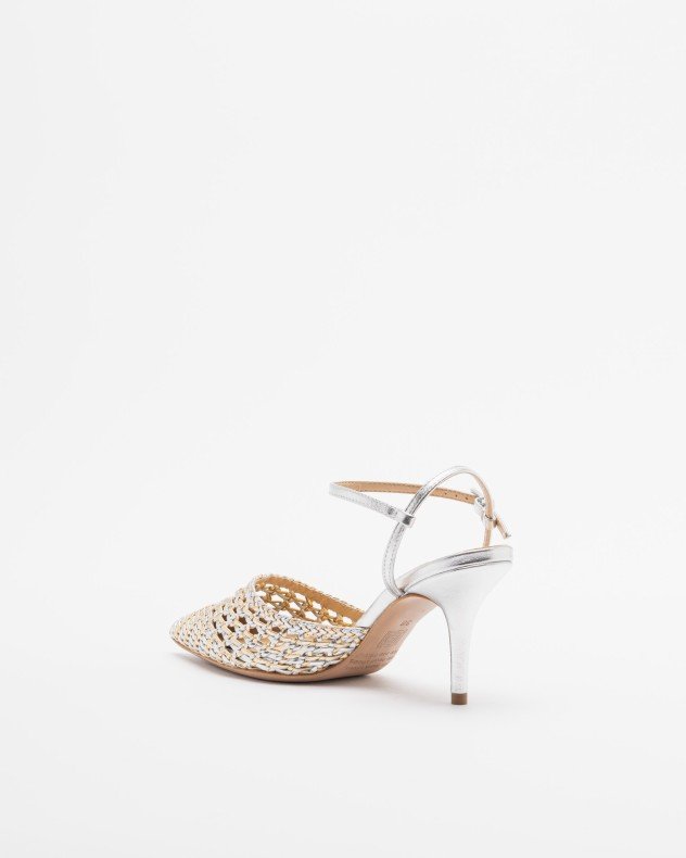 PROF 42347 Silver Slingback shoe - Silver