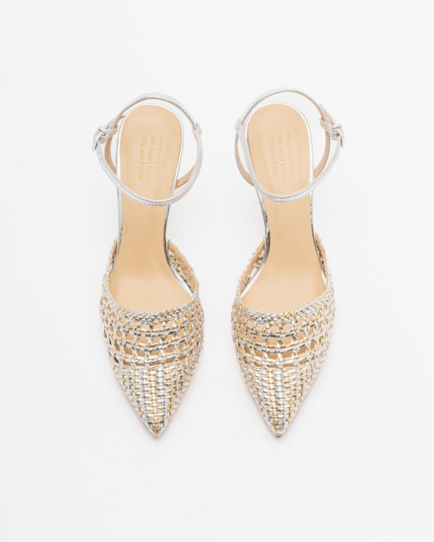 PROF 42347 Silver Slingback shoe - Silver