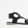 PROF 4075 Golden Flat sandals - Black