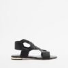 PROF 4075 Golden Flat sandals - Black