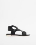 PROF 4075 Golden Flat sandals - Black