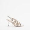 PROF 20-101248 Golden High Heeled sandals - Silver