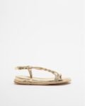 Gloss L19916-AB7 Silver Flat sandals - Golden