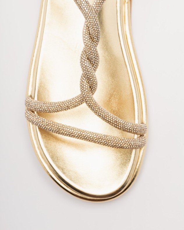 Gloss L19916-AB7 Silver Flat sandals - Golden