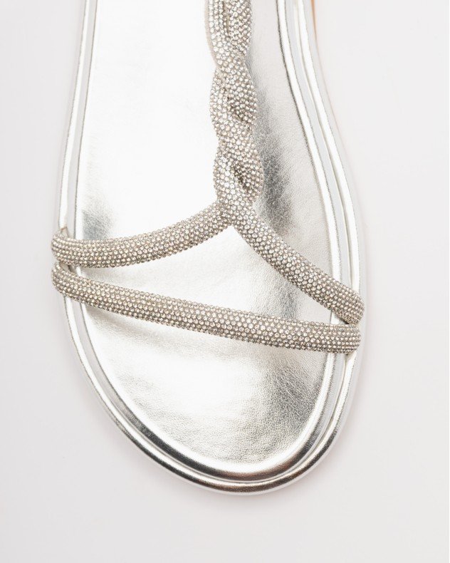 Gloss L19916-AB7 Silver Flat sandals - Silver