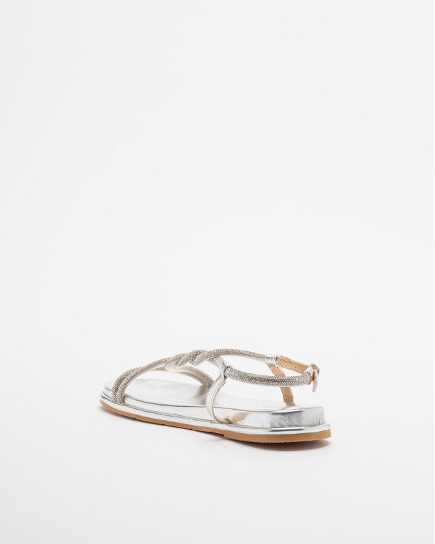 Gloss L19916-AB7 Silver Flat sandals - Silver