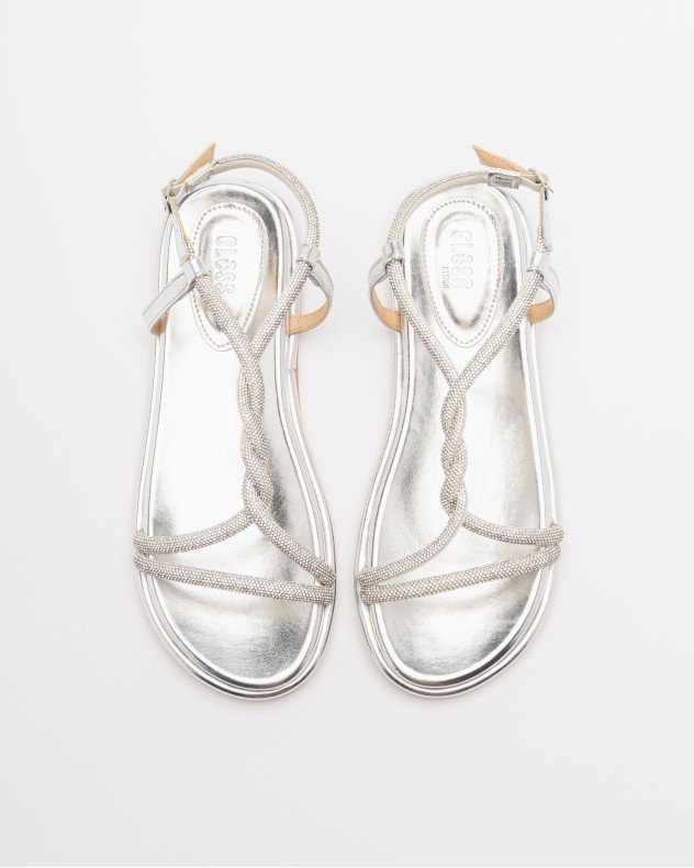 Gloss L19916-AB7 Silver Flat sandals - Silver