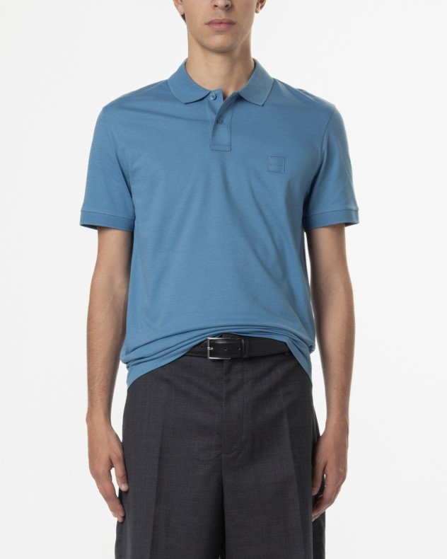 Boss Passenger Blue Cotton pique polo shirt - Blue