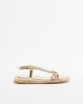 Gloss L19916-PA3 Silver Flat sandals - Golden