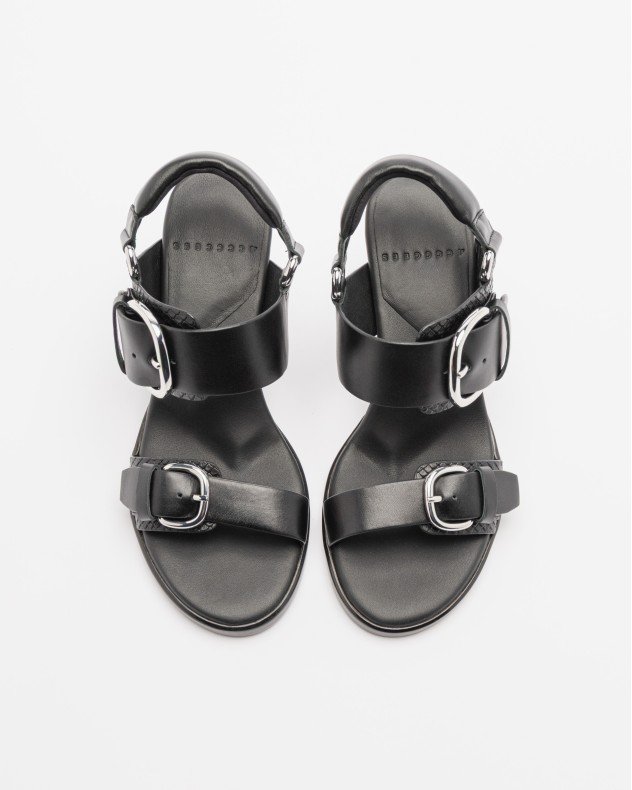 4ccccees OSHA LINE MID Black Sandals - Black