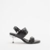 4ccccees OSHA LINE MID White Sandals - Black