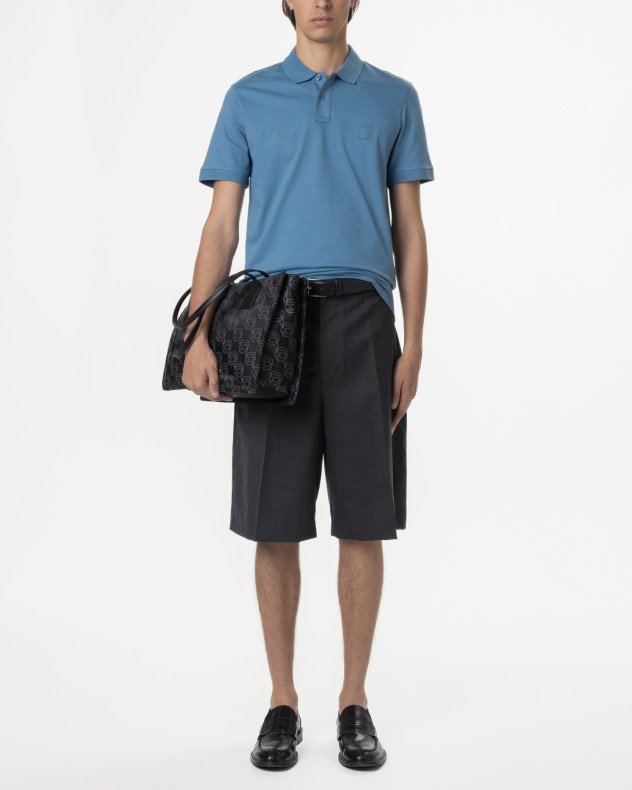 Boss Passenger Blue Cotton pique polo shirt - Blue
