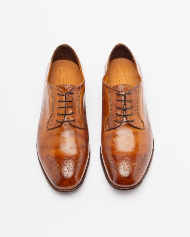 Lemargo CZ04A Camel Derby shoes - Camel