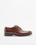 PROF A6-T229-270AB44 Black Derby shoes - Camel