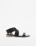 PROF 4077 Golden Flat sandals - Black