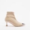 PROF 2014 Black Ankle Boots - Beige