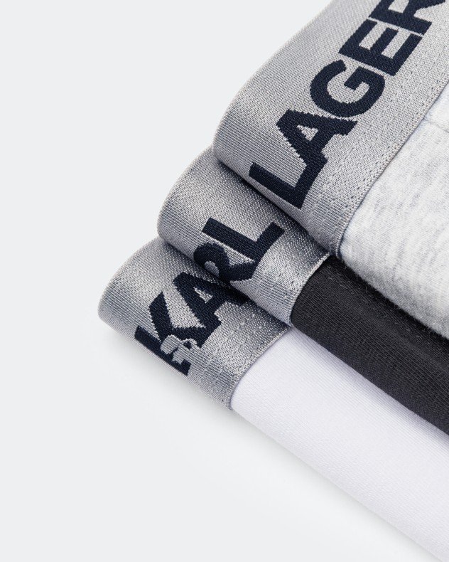 Karl Lagerfeld Metallic Elastic Trunk Multicolour 3 Pack Boxers - Multicolour