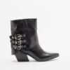 PROF GEORGE Beige Boots - Black