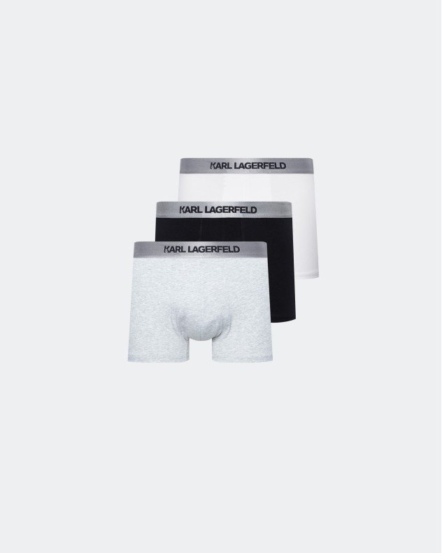Karl Lagerfeld Metallic Elastic Trunk Multicolour 3 Pack Boxers - Multicolour