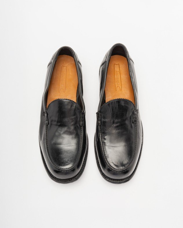 Lemargo IE03A Blue Moccasins - Black