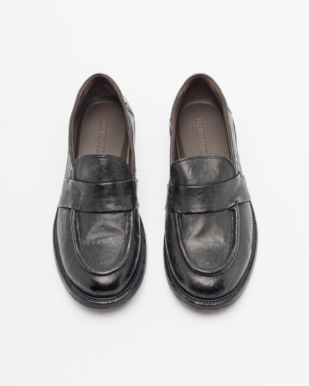 Le Ruemarcel Katai 100 Black Moccasins - Black