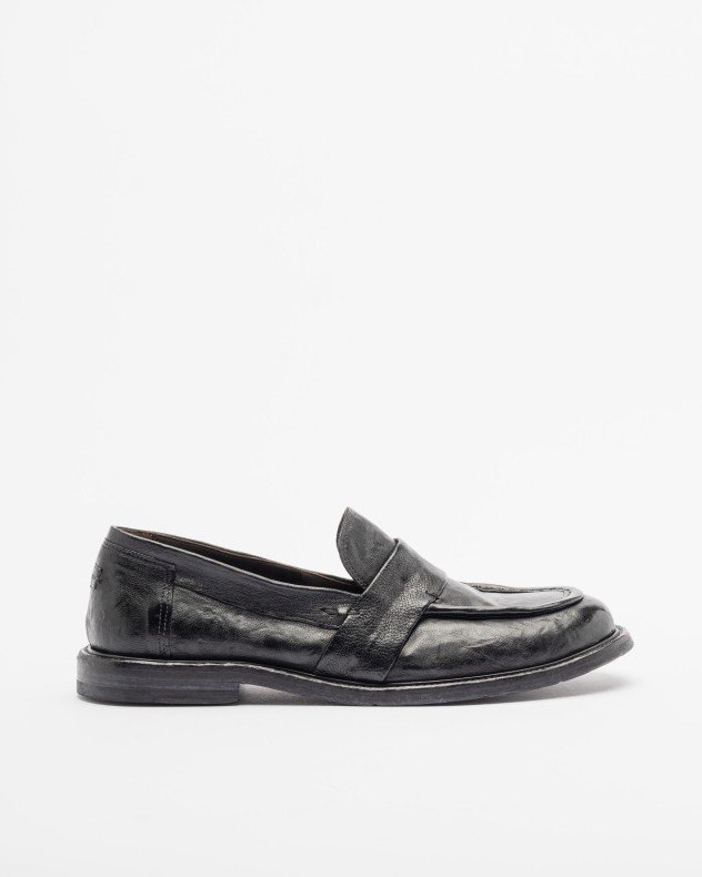 Le Ruemarcel Katai 100 Black Moccasins - Black