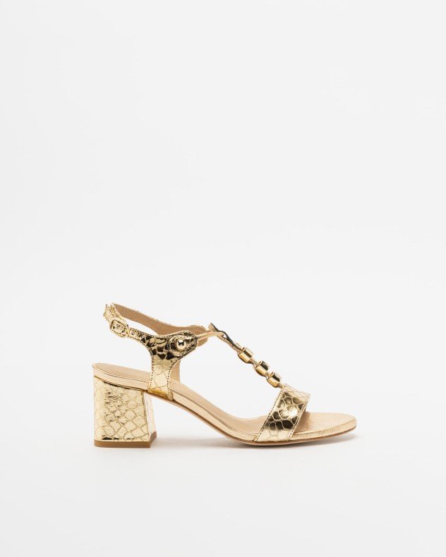 PROF SHY 5 RAM542 Black Sandals - Golden