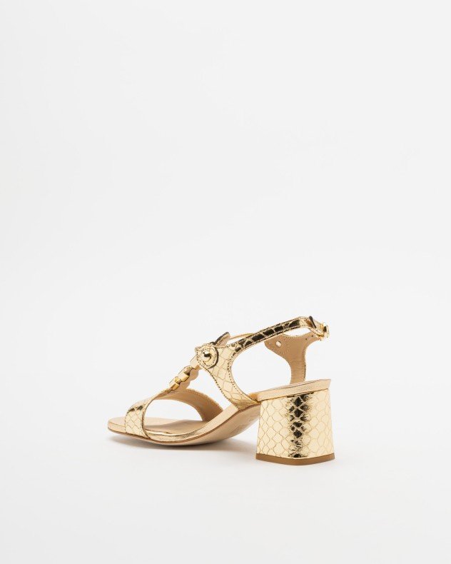 PROF SHY 5 RAM542 Black Sandals - Golden