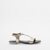 PROF SHY1 Golden Flat sandals - Golden