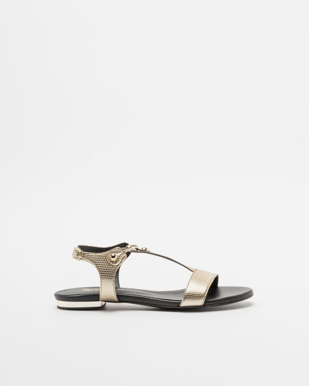 PROF SHY1 Golden Flat sandals - Golden