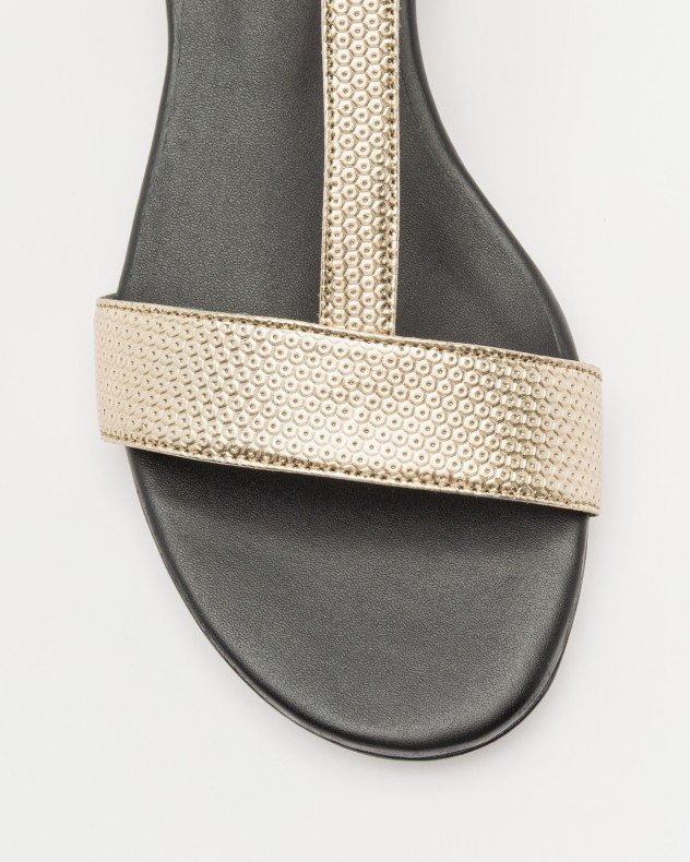 PROF SHY1 Golden Flat sandals - Golden