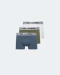 Karl Lagerfeld Metallic Elastic Trunk Multicolour 3 Pack Boxers - Multicolour