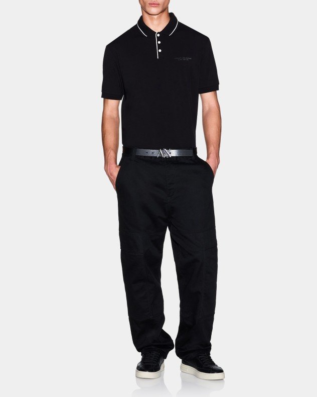 Armani Exchange XM001557 White Polo shirt - Black