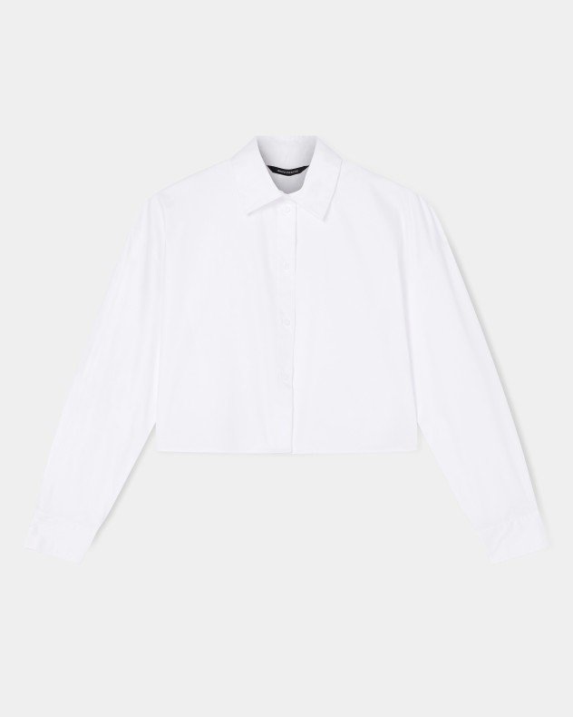 Armani Exchange XW001798 White Cropped shirt - White