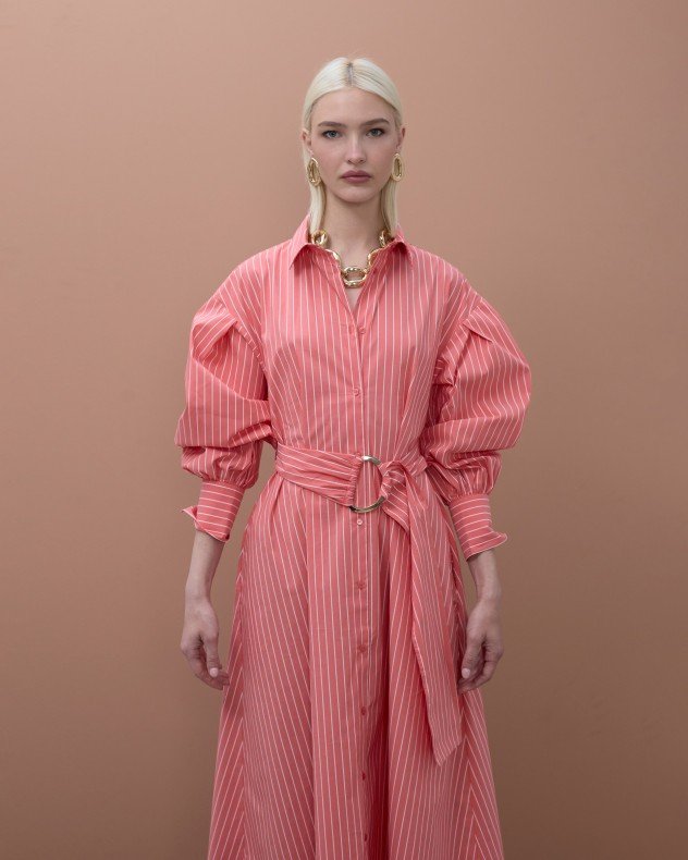 Maite by Lola MS2616039 Rose Shirt dress - Rose